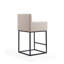 Tabouret de bar en cuir végétalien Ambre-842983117-840680095