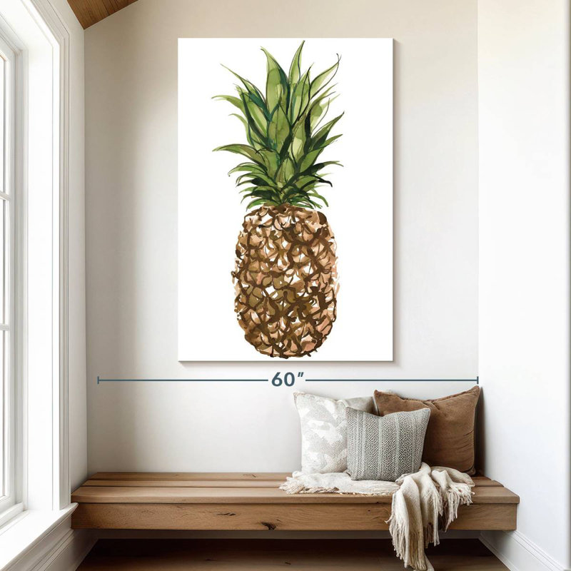 Yarlin Pineapple Watercolor, 51" H x 34" W