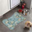 Tapis d'alimentation bleu antique en forme d'os 1 pièce