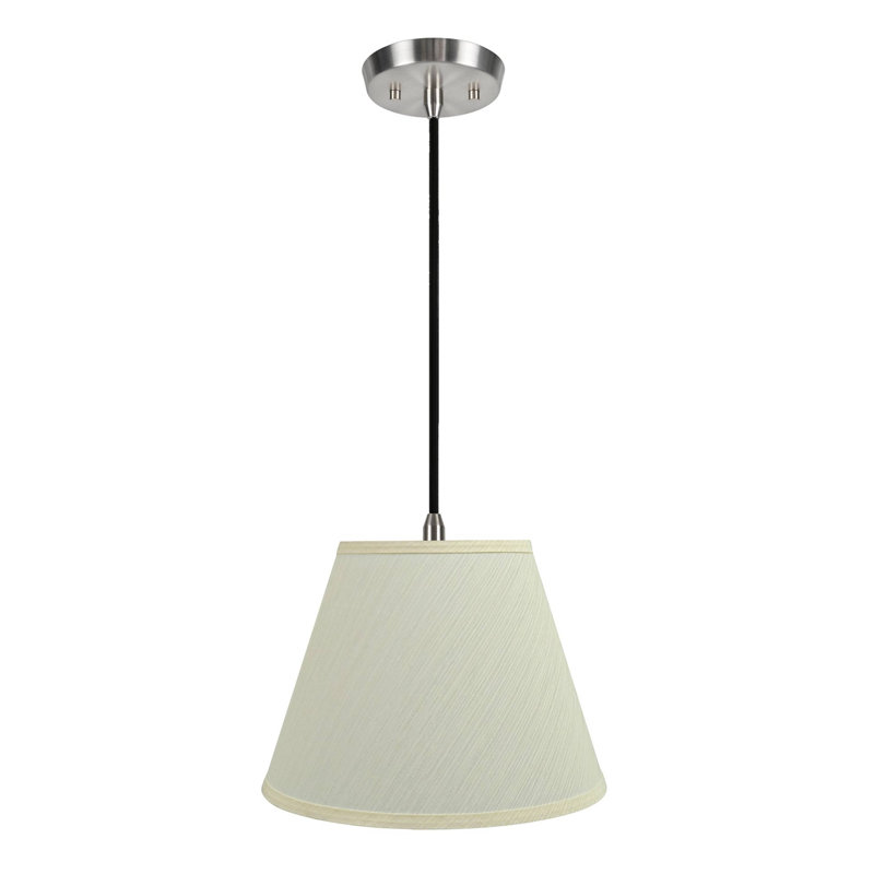 Luminaire suspendu conique à 1 lumière Melvin, H 9,5 po x l 13 po x P 7 po, Coquille d'œuf