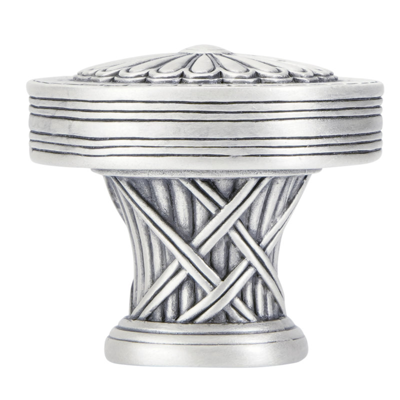 LAKEWOOD KNOB; MUSEUM GOLD PLATE, Silver