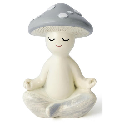 Statue méditation en résine champignon méditation