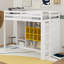 Lit mezzanine simple en bois avec garde-robe, tablettes et armoire-1956952958