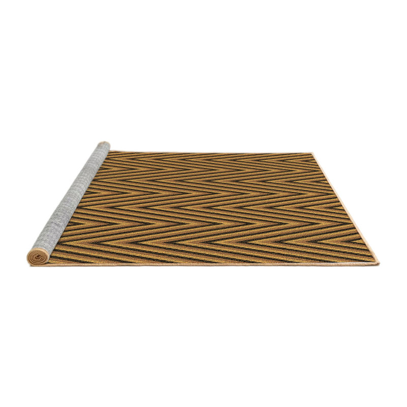 Tapis brun tissé à la machine, Carré 8 pi