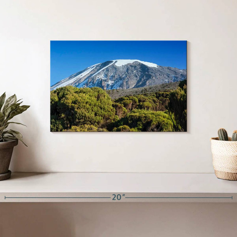 Mont Kilimandjaro enneigé, H 8 po x l 12 po