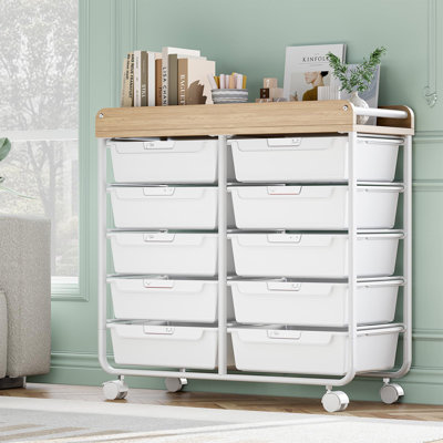 73.8cm H x 76.1cm W Book Cart