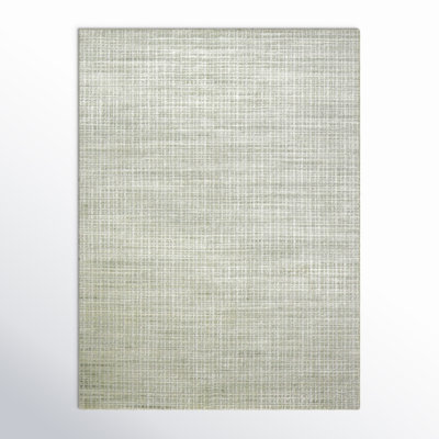 Hannon Green Hand-Woven Geometric Rug