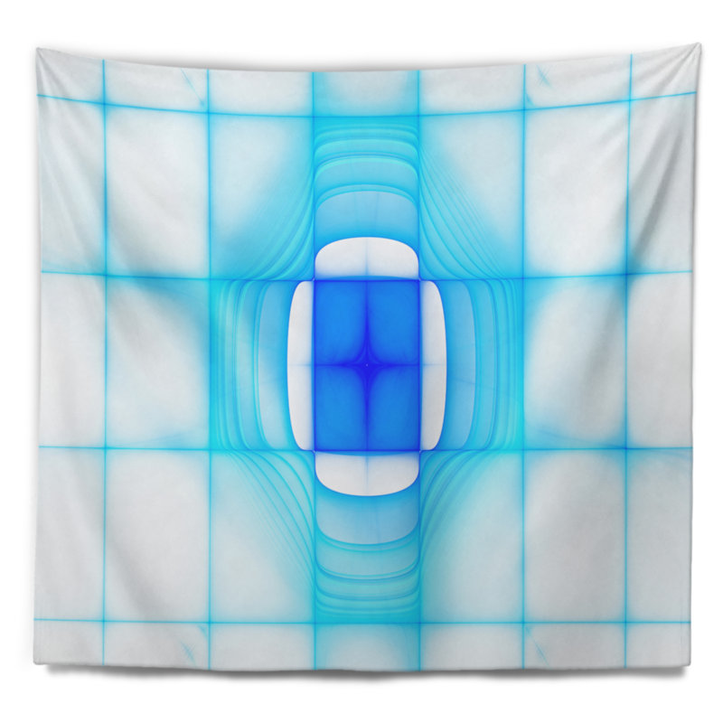 Tapisserie pare-soleil à infrarouges abstract blue, H 32 po x l 39 po
