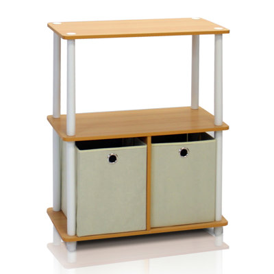 Joseph 2-Bins Multipurpose Storage Shelf Bookcase