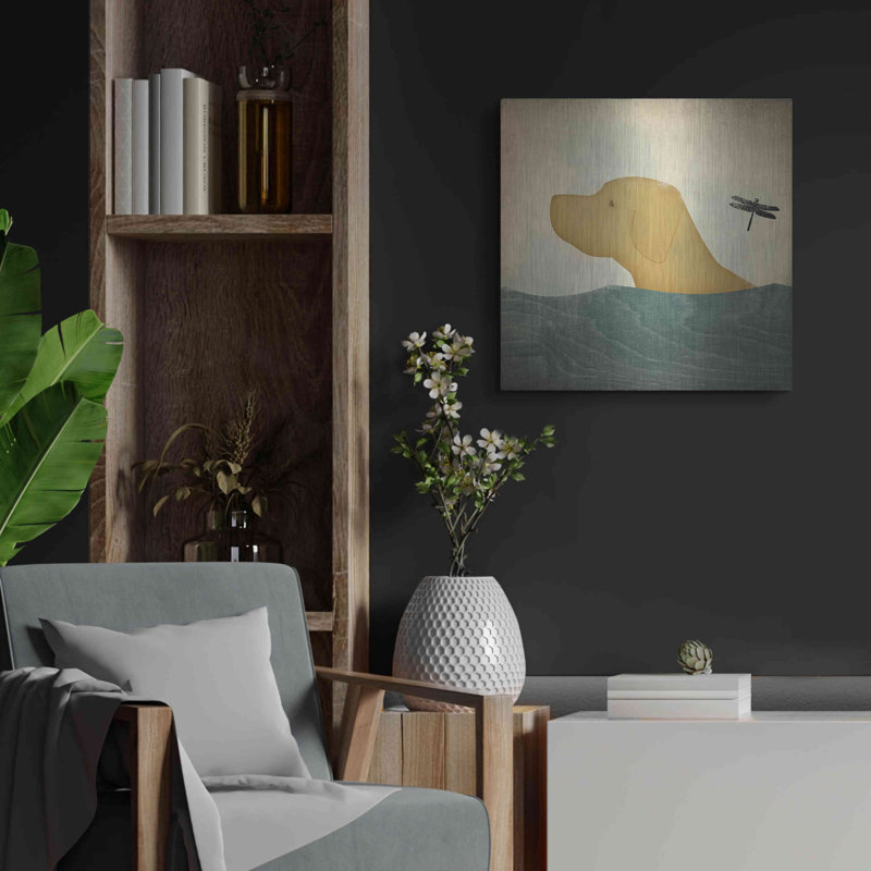 «Yellow Dog Swim» par Ryan Fowler, H 24 po x l 24 po