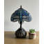 Mini lampe de table Tiffany Simonetti avec libellule en verre coloré à base de libellule bleue l 10 po x P 10 po x H 14 po *-314957552