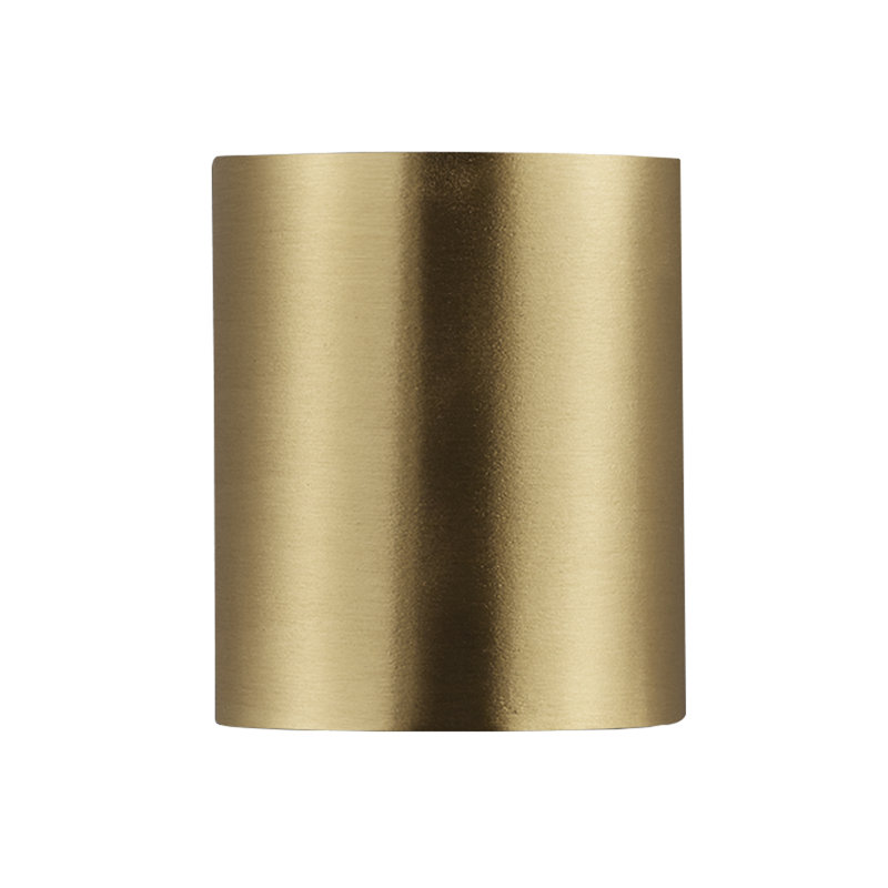 10.4cm H Integrated LED Outdoor Flush Mount, Brass, Brass