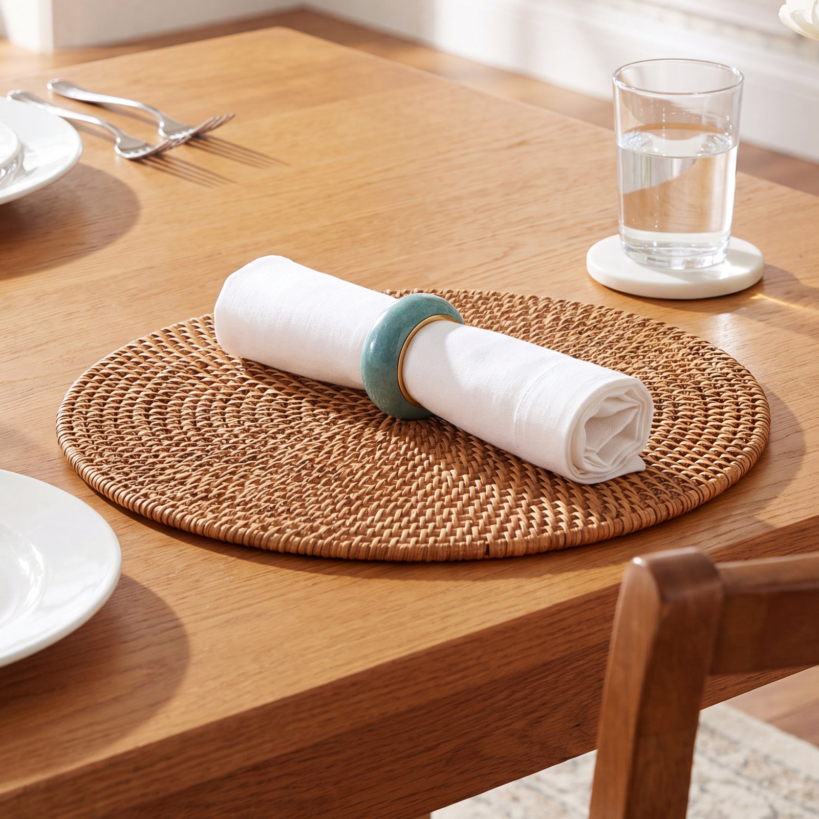Metal Napkin Ring, Sea Green