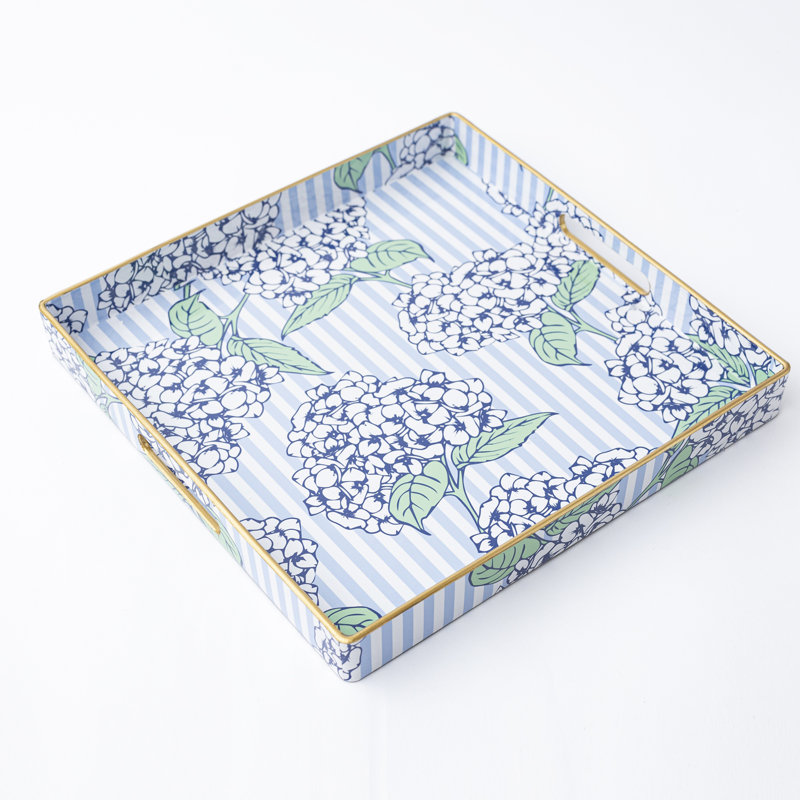 Plateau d'hortensia carré