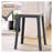 Dantoni Modern Stackable Plastic Stool, Portable Backless Dining Chair, Water Resistant Square Patio Stool for Kitchen, Garden, Poolside & Outdoor Events-863585143