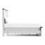 Cadre de lit à panneau de chambre à coucher moderne à deux tons de style campagne moderne en bois de pin blanc 1pc
