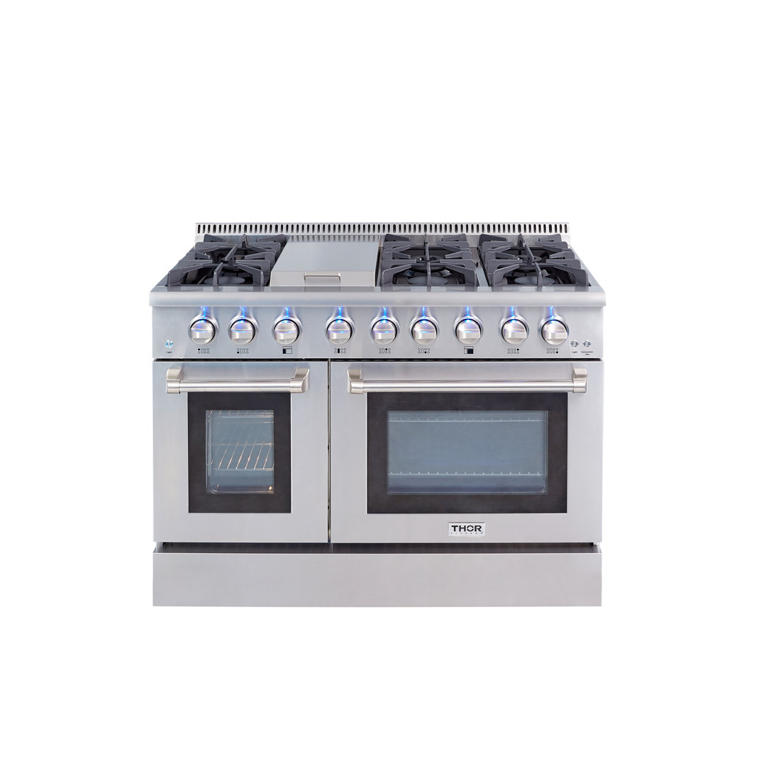 Thor Kitchen 48" 6.7 Cubic Feet Smart Liquid Propane Free Standing Range with 6 Burners Thor Kitchen