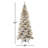 Hersi Slender Flocked/Frosted Spruce Christmas Tree with LED Lights-187796070