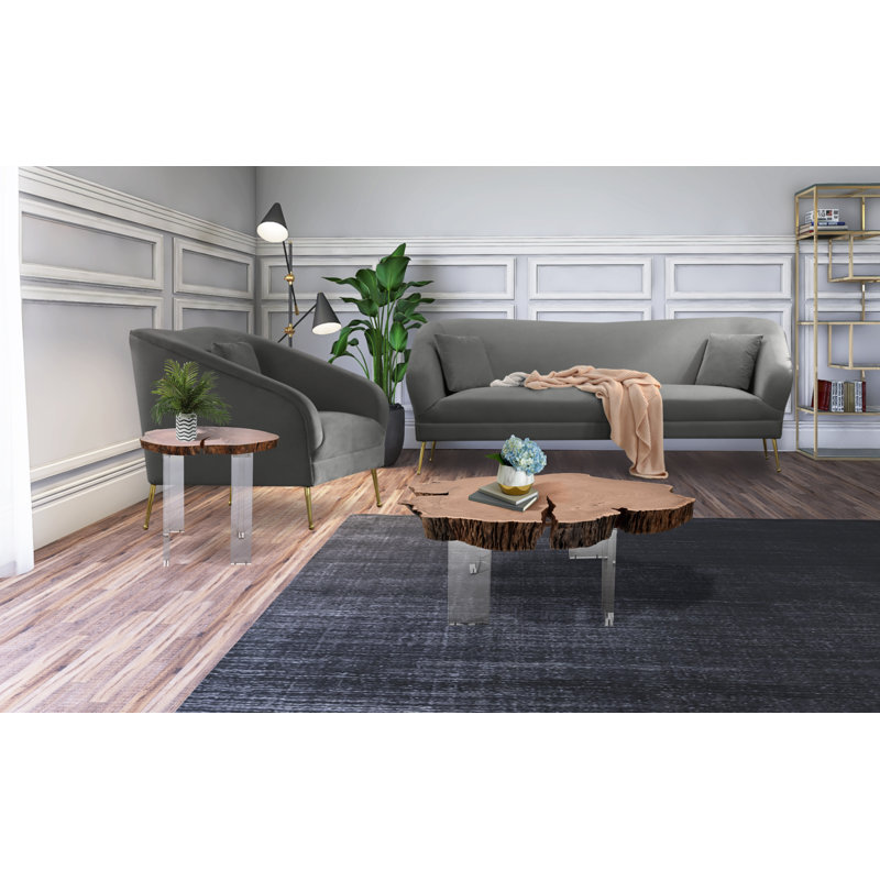 Sigety Solid Wood Top End Table