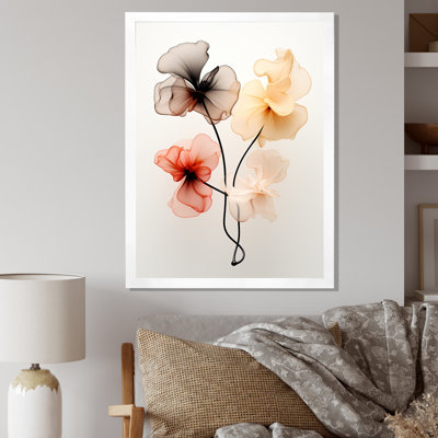 " Colorful Ginko Flower One Line "
