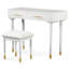 Ensemble de coiffeuse moderne 40 "avec miroir à écran tactile lumineux, coiffeuse et tabouret rembourré avec 2 grands tiroirs