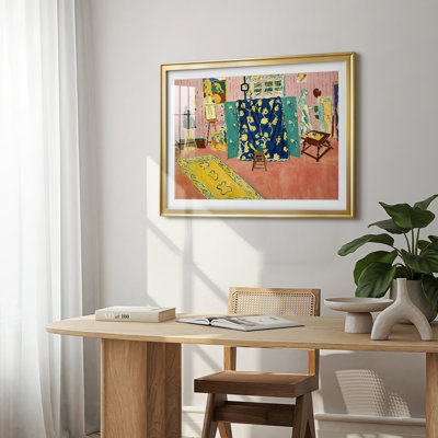 The Pink Studio (L'Atelier Rose)-Henri Matisse-Framed Print with Mat and glass-1911