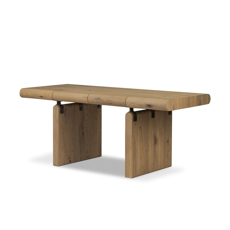Cleo Desk-Worn Black Oak, Light Natural Oak