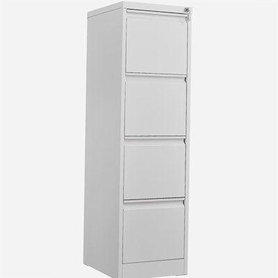 4 Drawer Vertical File Cabinet with Lock, Narrow Metal Steel Storage Cabinet for Home Office, Fits A4, Legal & Letter Size Files, Assembly Required