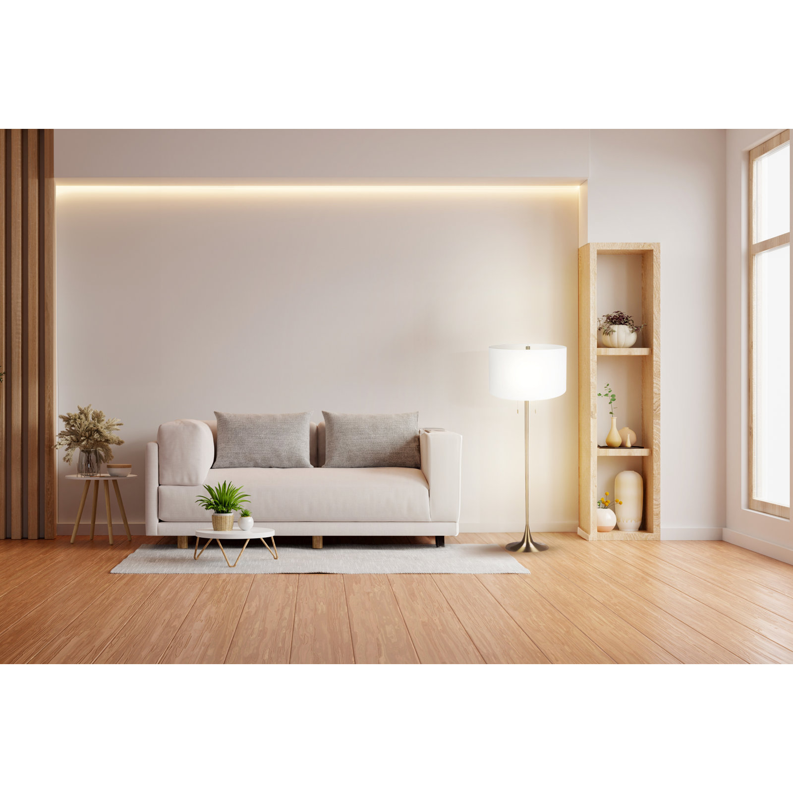 Altesa 61" Floor Lamp, Polished