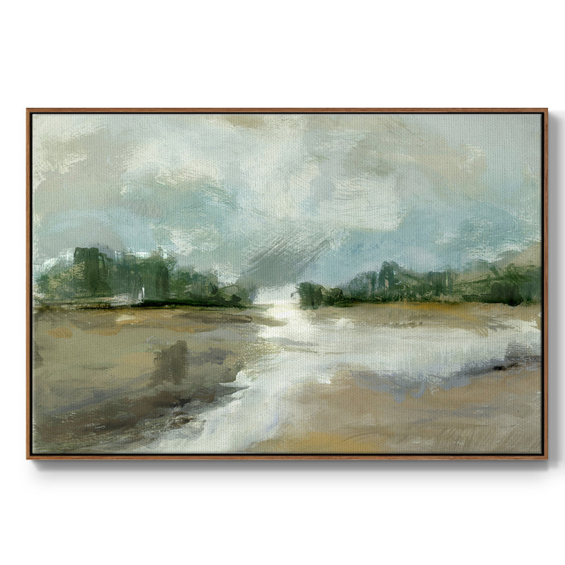 "Lumière différente", reproduction sur toile, H 25 po x l 37 po x P 2 po, Noyer