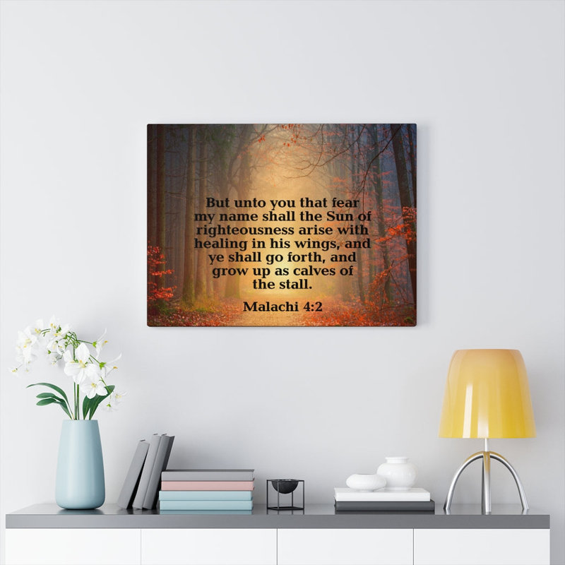 Soleil de justice Malachie 4: 2, décoration murale Christian, H 18 po x l 24 po x P 1,25 po