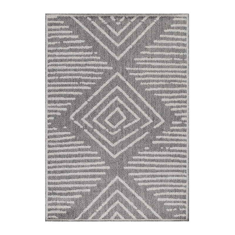 Caitlynn Geometric Flatweave Indoor / Outdoor Area Rug, Rectangle 60 x 100cm