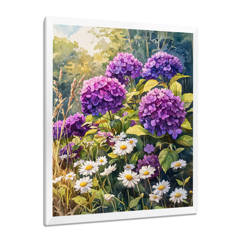 Doreen - impressions sur toile florales, H 44 po x l 34 po, Picture Framed, Blanc