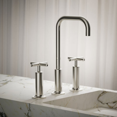 Purist Widespread Faucet with Cross Handles