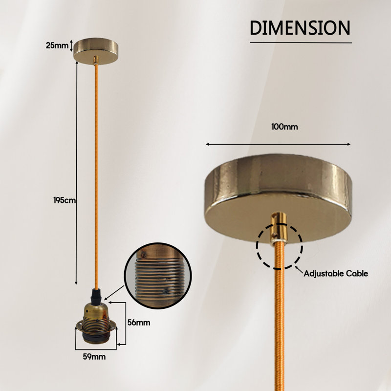 Bardsley 2 - Light Single Pendant, Gold, Yellow Brass