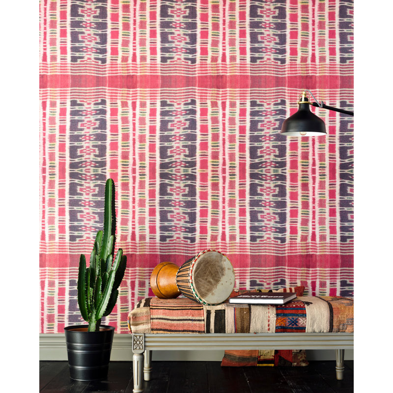 World Of Fabrics Ikat Wallpaper Roll