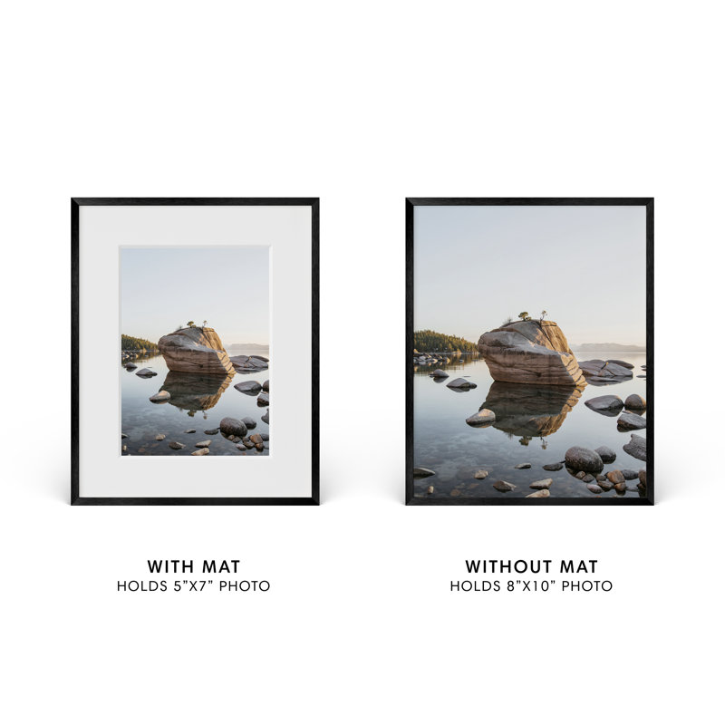 Black Aluminum 8x10 Picture Frame with Glass