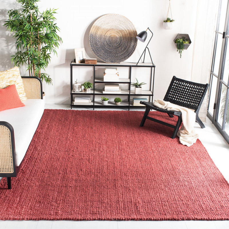 Weatherhill Natural Fiber Hand Woven Jute Solid Color Rug, Rectangle 8' x 10'