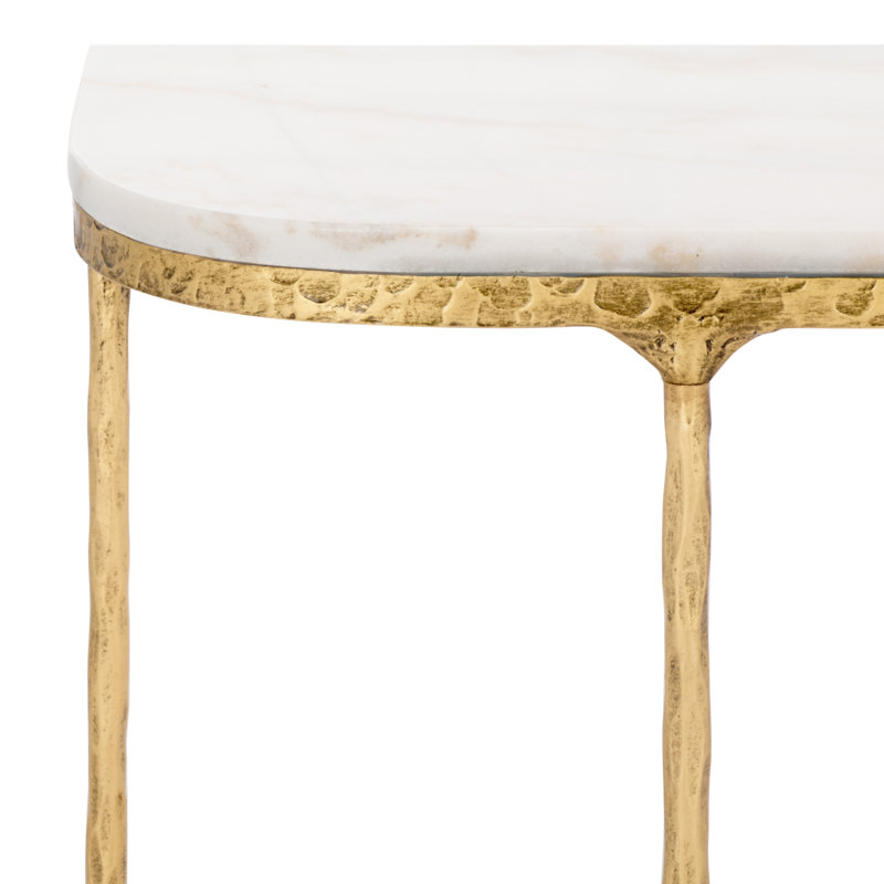 Janowsky Metal Console Table, White