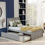 Lit plateforme avec lit gigogne-184360629