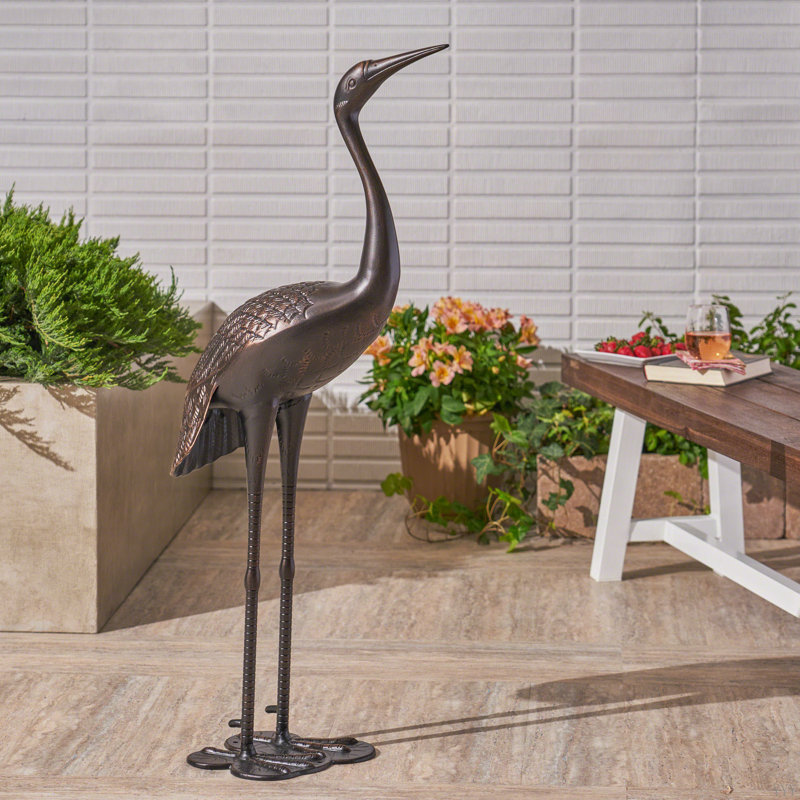 Statue de jardin oiseau en métal résistant à la rouille