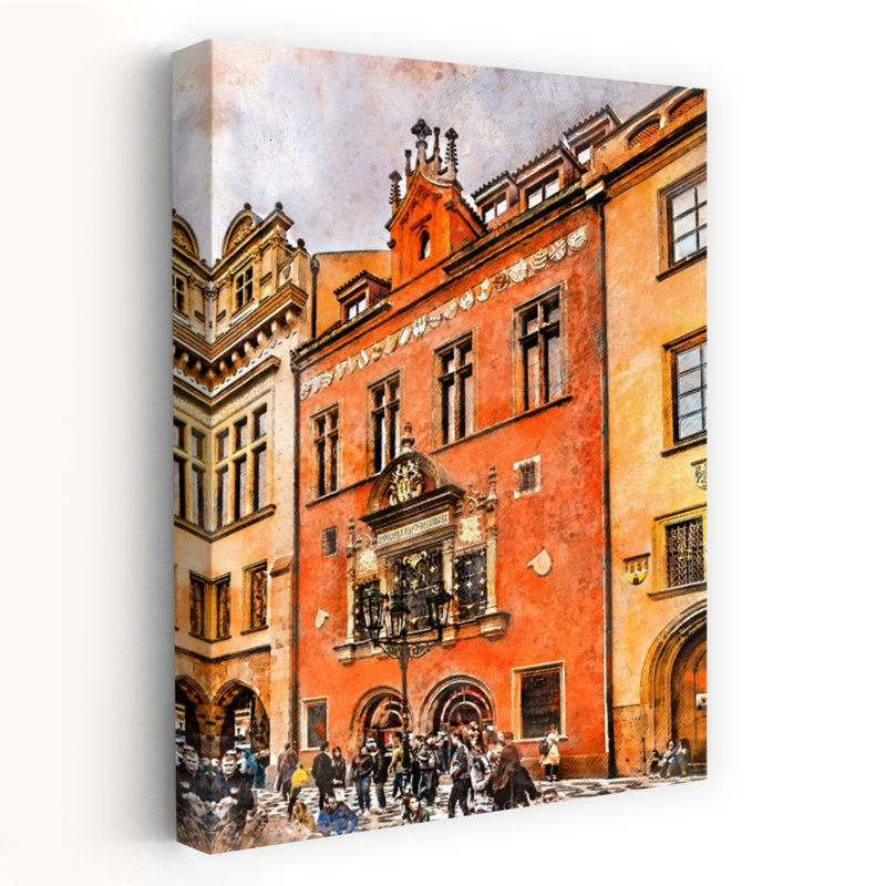 Art historique de la ville historique de Prague, H 18 po x l 12 po