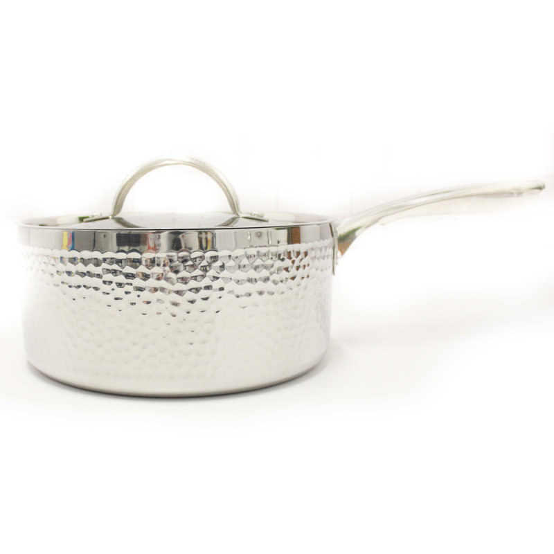 Casserole en acier inoxydable avec couvercle BergHOFF, Argent, 3 pintes