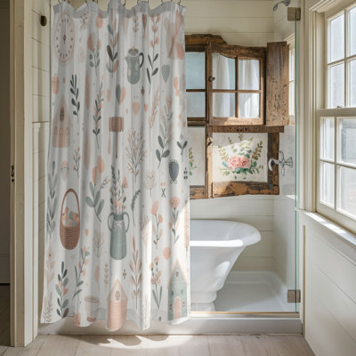 Rideau de douche standard 1 pièce Gentle Cottage Charm
