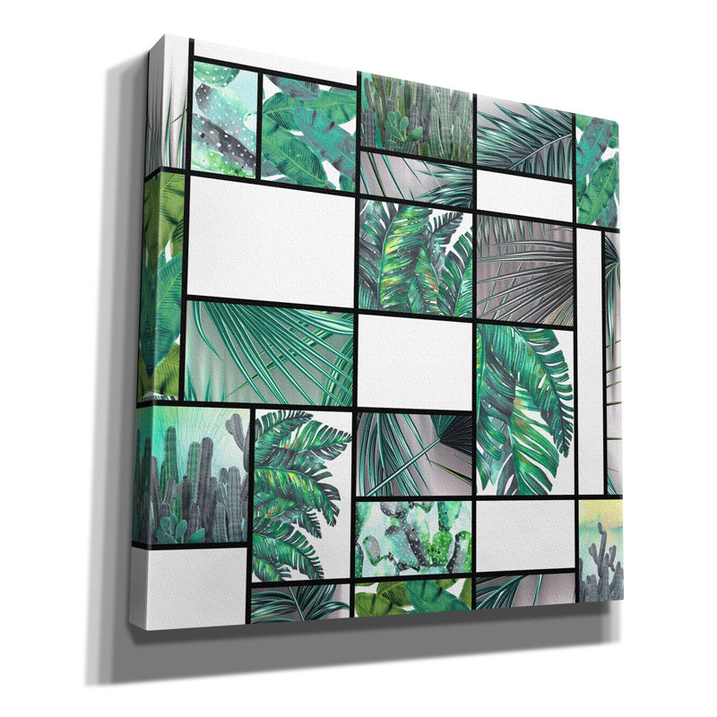 «Cool Tropic» par Mark Ashkenazi, art mural sur toile, H 37 po x l 37 po x P 1,5 po