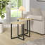 2pcs Metal Frame Nesting Tables Coffee Tables