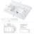37"X22" Bathroom Sink Vanity Top - Sintered Stone White Rectangular Ceramic Construction And Exquisite For Single Faucet Hole