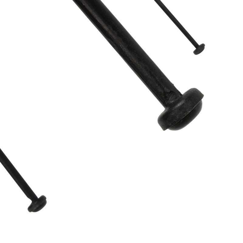Chic Rattan Bar Stool with Metal Frame, Black