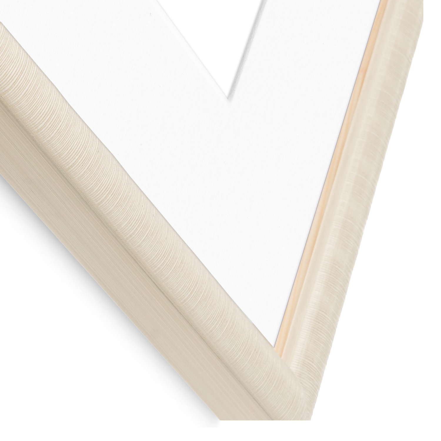 Chopra Wood Picture Frame with Mat, 12" x 18", Bone