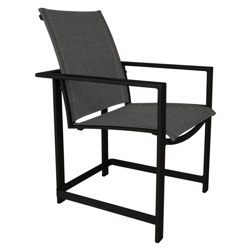 Studio Outdoor Dining Armchair, Logan Graphite, Carbon Black